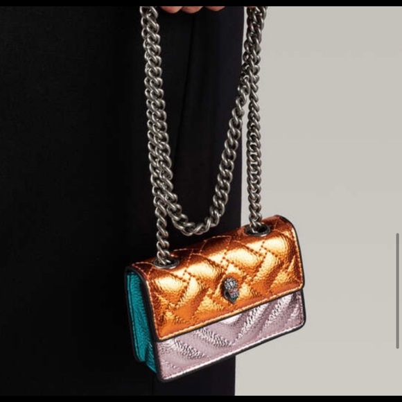 Kurt Geiger London Kensington Micro Quilted Metallic Faux-leather Crossbody Bag - Picture 7 of 9